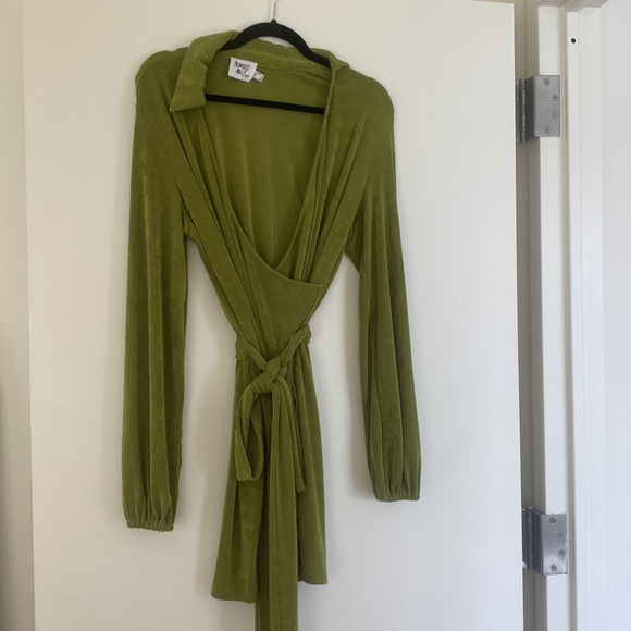 Princess Polly PARTY TIME MINI DRESS GREEN - Picture 3 of 3